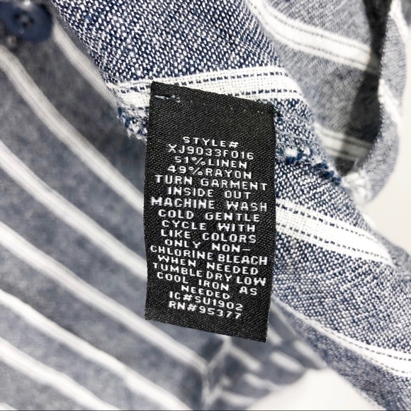 Sanctuary Linen Striped Blazer Medium - Picture 5 of 6